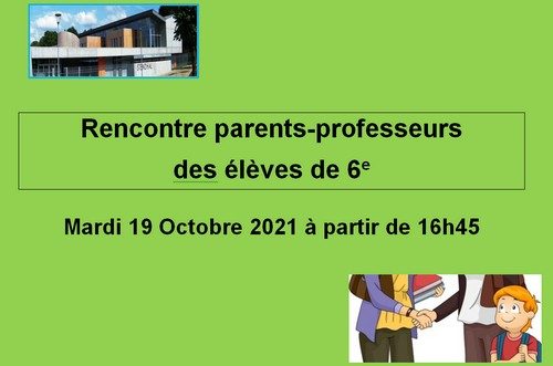 Réunion Parents/Professeurs 6e