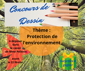 Concours de dessin sur le thème de l’environnement