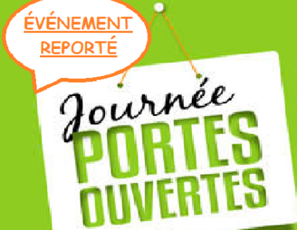 Portes ouvertes du 15 janvier reportées !